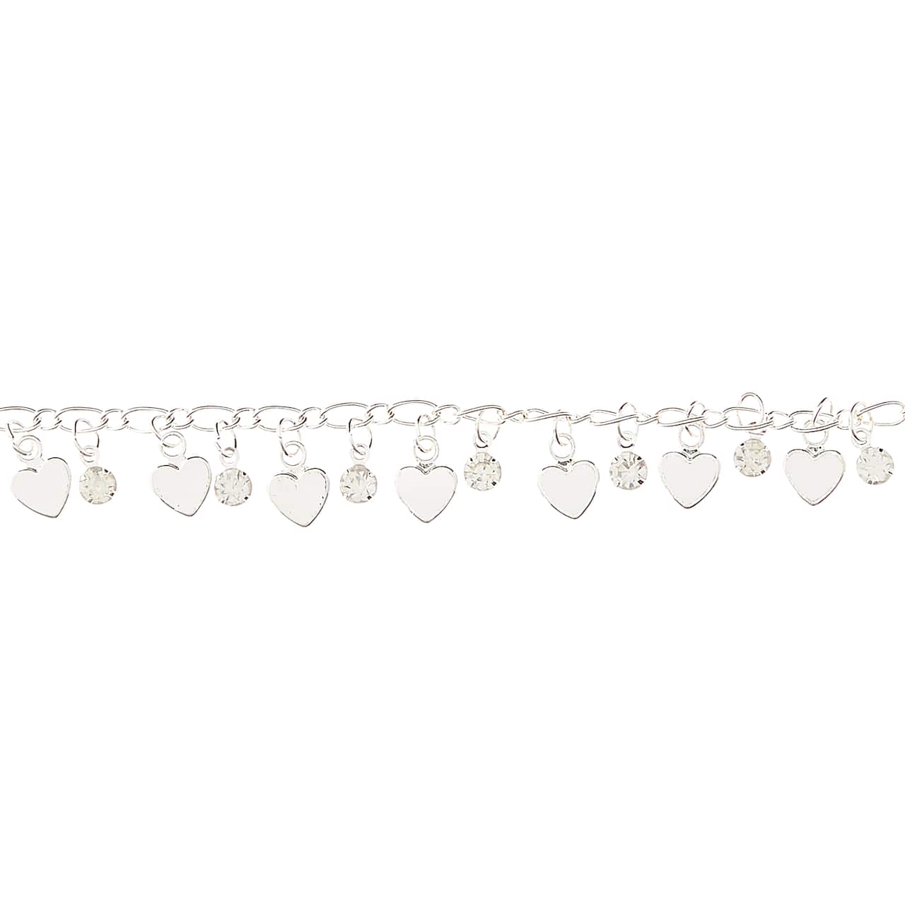 12 Pack: Silver Small Heart Metal Chain by Bead Landing™